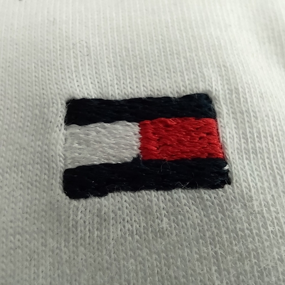 TOMMY HILFIGER NEW Mens L/G 42-44 100% Cotton 2 PACK White & Red Tees T-shirts - Picture 3 of 7